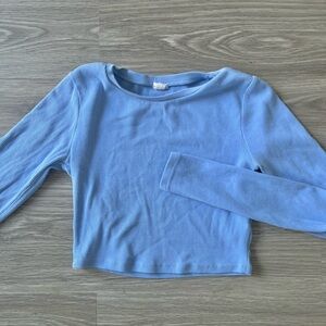 Garage Blue Ribbed Longsleeve Size Small